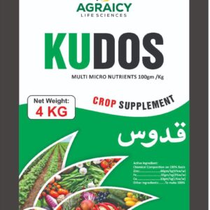Agraicy Life Sciences Kudos Multi Micro Nutrients 4kg bag for crop health with various vegetables