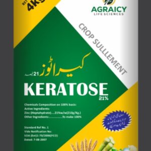 Agraicy Life Sciences Keratose 21% Zinc Crop Supplement 4kg bag with healthy crops